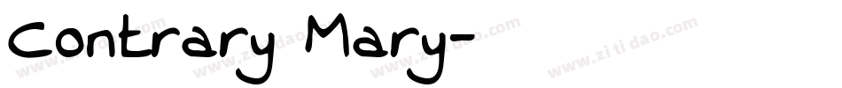 Contrary Mary字体转换